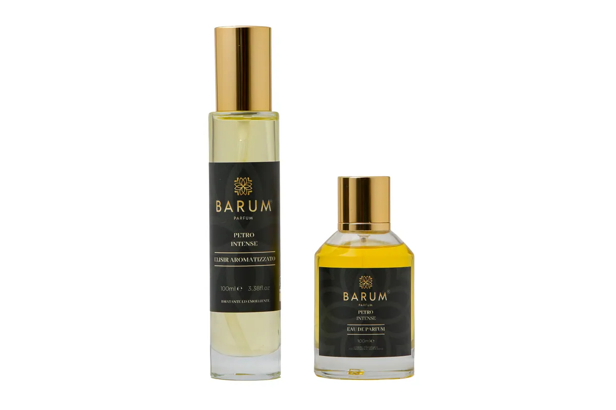 Frasco del Elixir Perfumado de Barum Parfum, el aceite perfumado sin alcohol