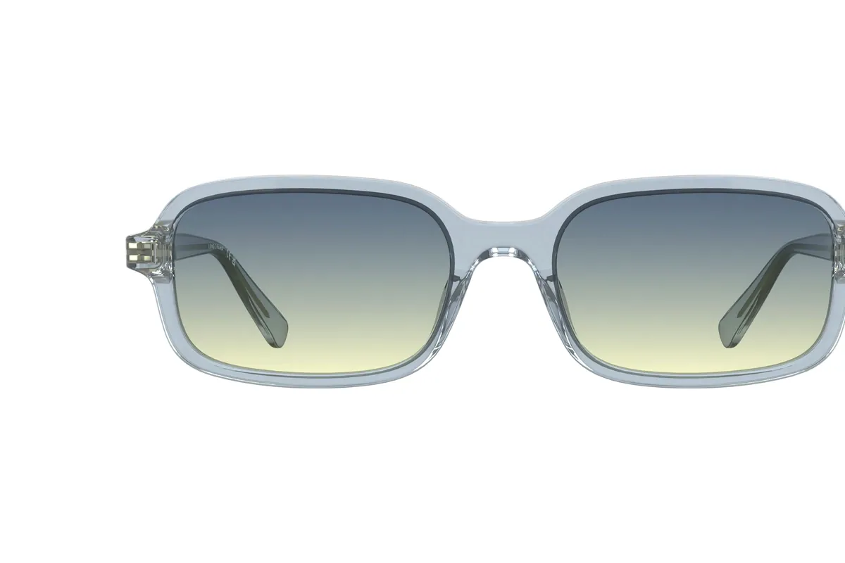 Gafas de sol Longchamp LO818S rectangulares en azul transparente con cristal degradado