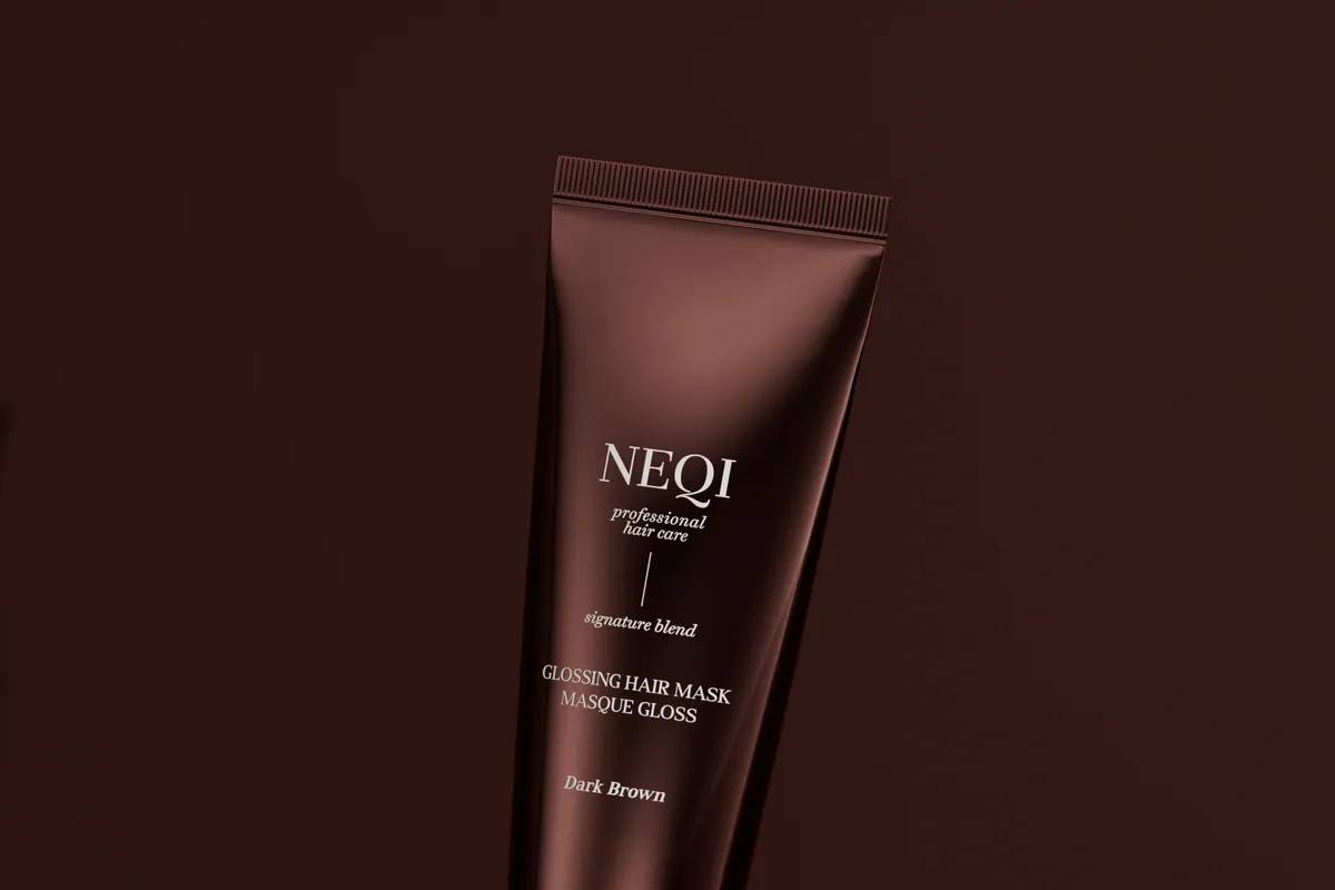Tubo marrón oscuro de la mascarilla Dark Brown de NEQI