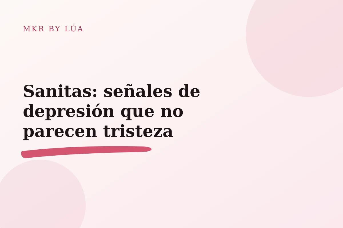 Sanitas: señales de depresión que no parecen tristeza